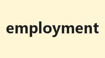 employment是什么意思_employment怎么读_employment的用法_翻译_短语搭配_权威例句