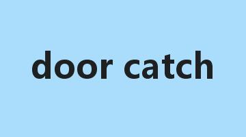 door catch是什么意思_door catch怎么读_door catch的用法_翻译_短语搭配_权威例句