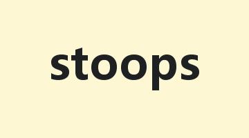 stoops是什么意思_stoops怎么读_stoops的用法_翻译_短语搭配_权威例句