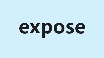 expose是什么意思_expose怎么读_expose的用法_翻译_短语搭配_权威例句