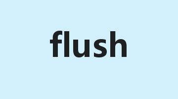 flush是什么意思_flush怎么读_flush的用法_翻译_短语搭配_权威例句