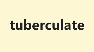 tuberculate是什么意思_tuberculate怎么读_tuberculate的用法_翻译_短语搭配_权威例句