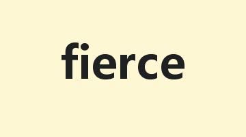 fierce是什么意思_fierce怎么读_fierce的用法_翻译_短语搭配_权威例句