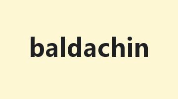 baldachin是什么意思_baldachin怎么读_baldachin的用法_翻译_短语搭配_权威例句