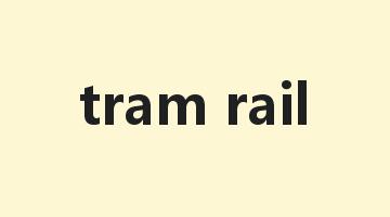 tram rail是什么意思_tram rail怎么读_tram rail的用法_翻译_短语搭配_权威例句