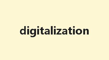 digitalization是什么意思_digitalization怎么读_digitalization的用法_翻译_短语搭配_权威例句