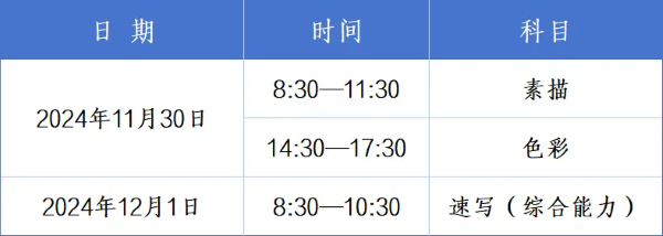 安徽：2025年普通高校招生艺术类专业省统考（美术与设计类、书法类）温馨提示