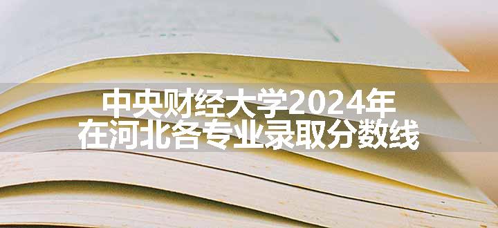 中央财经大学2024年在河北各专业录取分数线