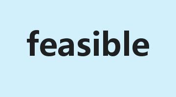 feasible是什么意思_feasible怎么读_feasible的用法_翻译_短语搭配_权威例句