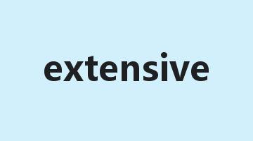 extensive是什么意思_extensive怎么读_extensive的用法_翻译_短语搭配_权威例句