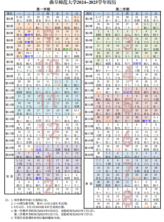 2025曲阜师范大学寒假放假及开学时间 一共放多少天