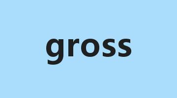 gross是什么意思_gross怎么读_gross的用法_翻译_短语搭配_权威例句