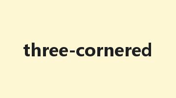 three-cornered是什么意思_three-cornered怎么读_three-cornered的用法_翻译_短语搭配_权威例句