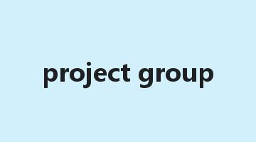 project group是什么意思_project group怎么读_project group的用法_翻译_短语搭配_权威例句