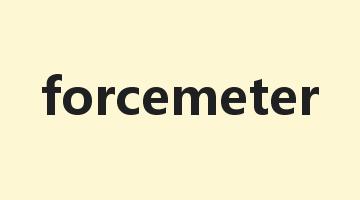 forcemeter是什么意思_forcemeter怎么读_forcemeter的用法_翻译_短语搭配_权威例句