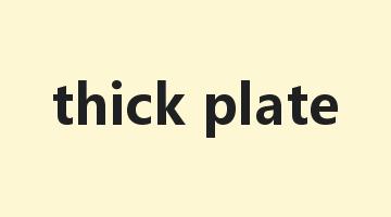 thick plate是什么意思_thick plate怎么读_thick plate的用法_翻译_短语搭配_权威例句