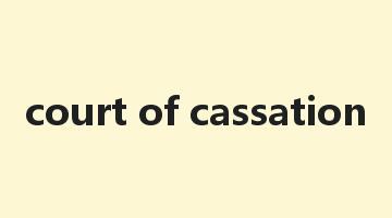 court of cassation是什么意思_court of cassation怎么读_court of cassation的用法_翻译_短语搭配_权威例句