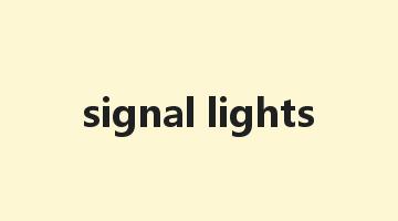 signal lights是什么意思_signal lights怎么读_signal lights的用法_翻译_短语搭配_权威例句