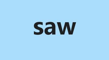 saw是什么意思_saw怎么读_saw的用法_翻译_短语搭配_权威例句