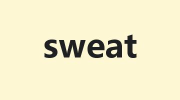 sweat是什么意思_sweat怎么读_sweat的用法_翻译_短语搭配_权威例句