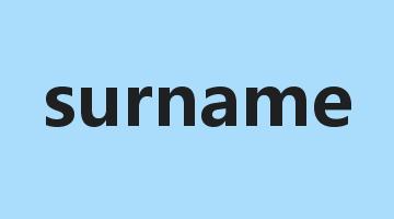 surname是什么意思_surname怎么读_surname的用法_翻译_短语搭配_权威例句
