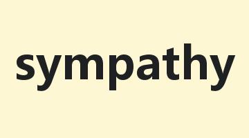 sympathy是什么意思_sympathy怎么读_sympathy的用法_翻译_短语搭配_权威例句